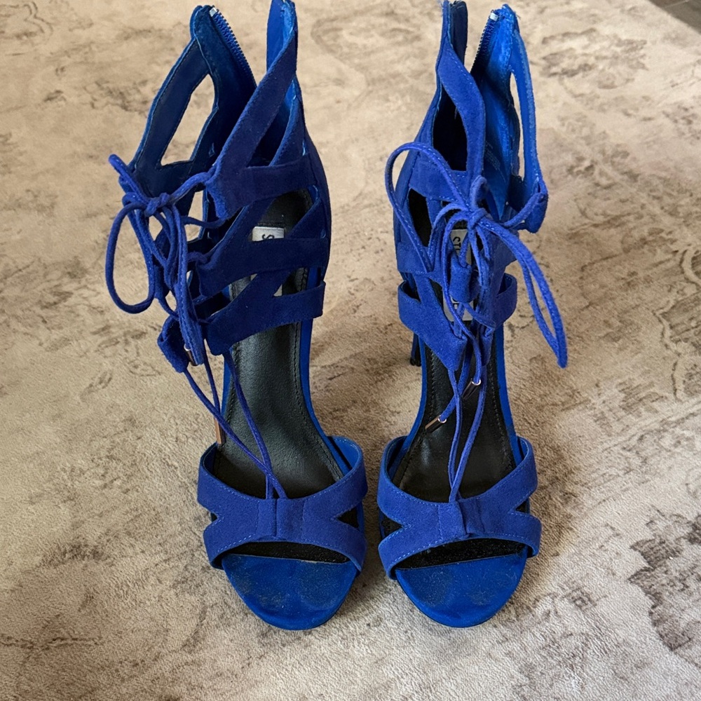 Steve Madden Royal Blue Strappy Heels